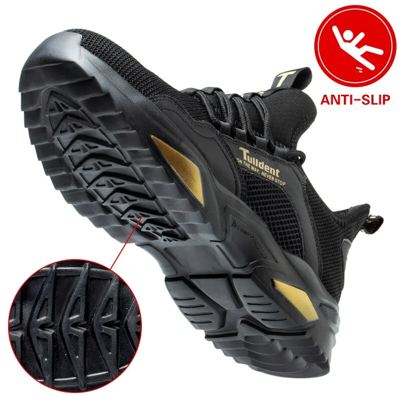 New Safety Shoes Men Boots High Top Work Sneakers Steel Toe Cap Anti-smash Puncture-Proof Work Boots Indestructible Shoes