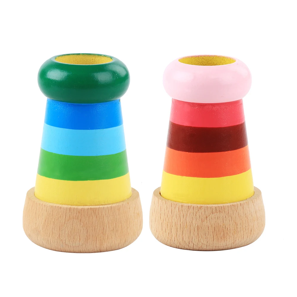 

Prism Kaleidoscope Kids Toys Wood Grasp Developmental Bamboo Child Baby Educational
