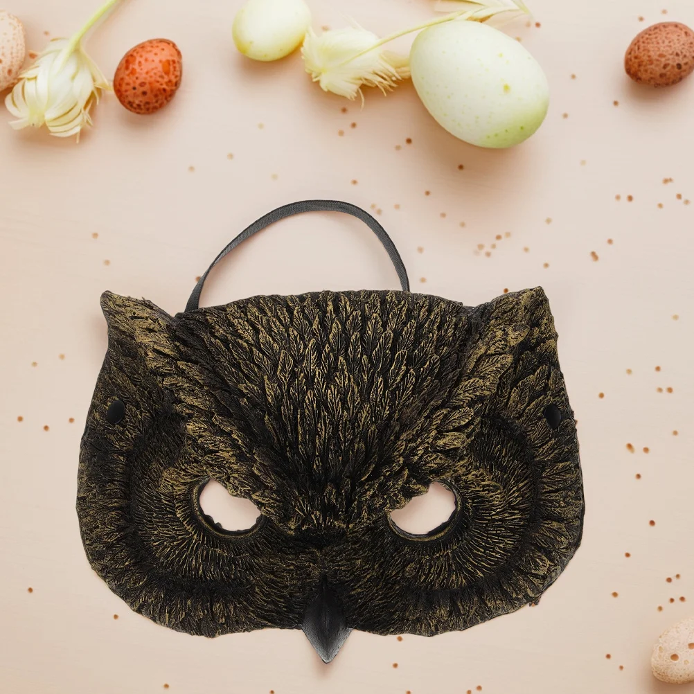 2Pcs Owl Mask Halloween Masquerade Costume Adult Half Face Cosplay Masks for Boys Men Halloween Masks for Woman