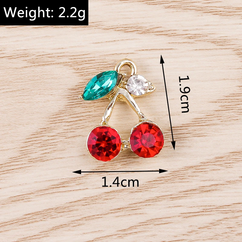10 Stück elegante Kristall-Charms für die Schmuckherstellung, Liebesherz, Tierfuchs, Fischkrone, Charms-Anhänger für DIY-Halsketten, Ohrringe, Geschenk – Detail 13