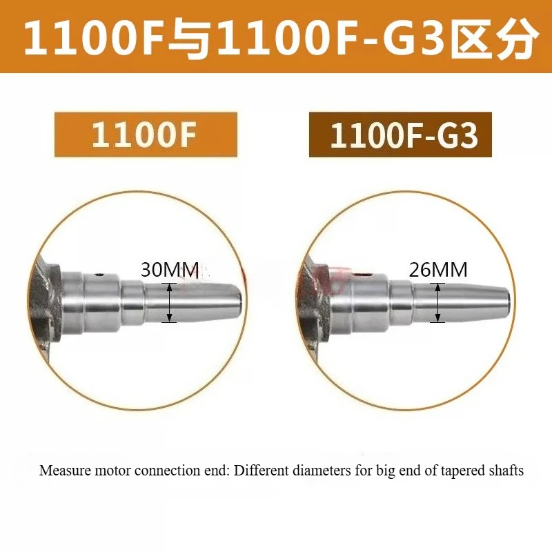 For Diesel Generator Engine Crankshaft Assembly Taper Shaft Flat Key Spare Parts 198F 1100F 1102 1103F 1105F