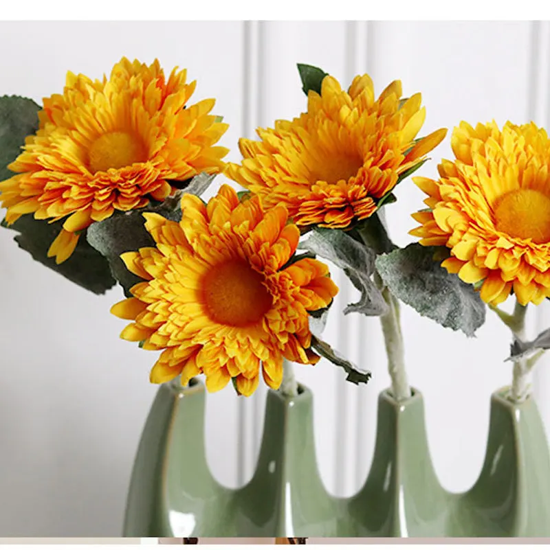 42cm Artificial Sunflower Branches Silk Flowers Fake Flower Arrangements Living Room Table Desktop Decoration Home Decoration