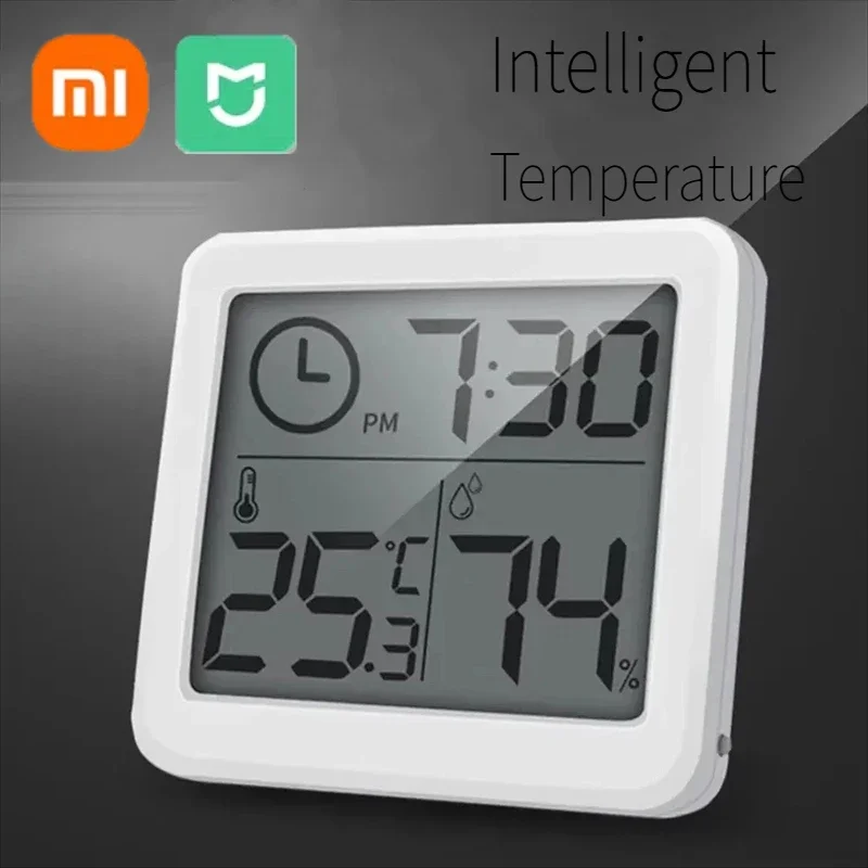 Xiaomi Multifunction Electronic Temperature LCD Screen Humidity Table Digital Clock Humidity Automatic Monitoring Desk Clock New