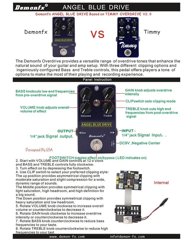 Demon Handmade Upgraded Demonfx Overdrive Chorus with True Bypass