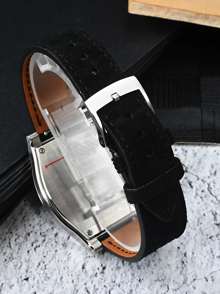 San Martin 36mm ETA 7001 Guilloche Dial Barrel Shaped Enamel Hand Luxury Men's Mechanical Watch Manual Winding Waterproof SN0100