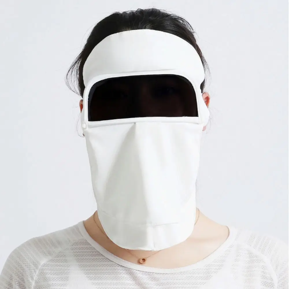 Dünner Sonnenschutz-Gesichtsschal, Eisseidenmaske, Sommer, einfarbig, Sonnenschutzmaske, Gesichtsmaske, Sonnenschutz-Schleier, Gesichtsbedeckung für Damen/Mädchen