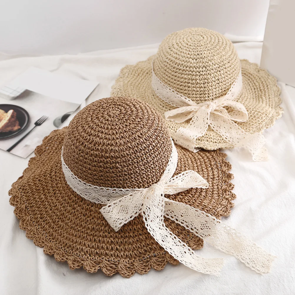 ضوء القوس القش قبعة الشمس واسعة حافة طوي الصيف قبعة للشاطئ حجم M 56-58 سنتيمتر حماية من الشمس لصيد الأسماك التخييم