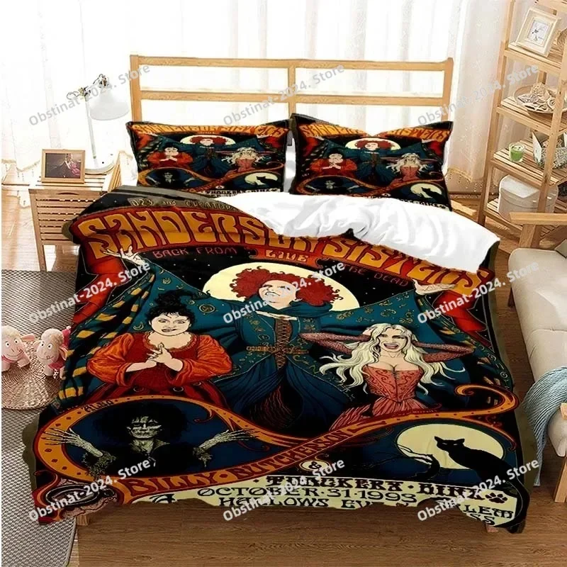 

2025 3D Hocus - Pocus Bedding Set Printed single Comforter Quilt Bed Cover Duvet Cover Pillow Case 3 Pieces Sets Kids Adult Size