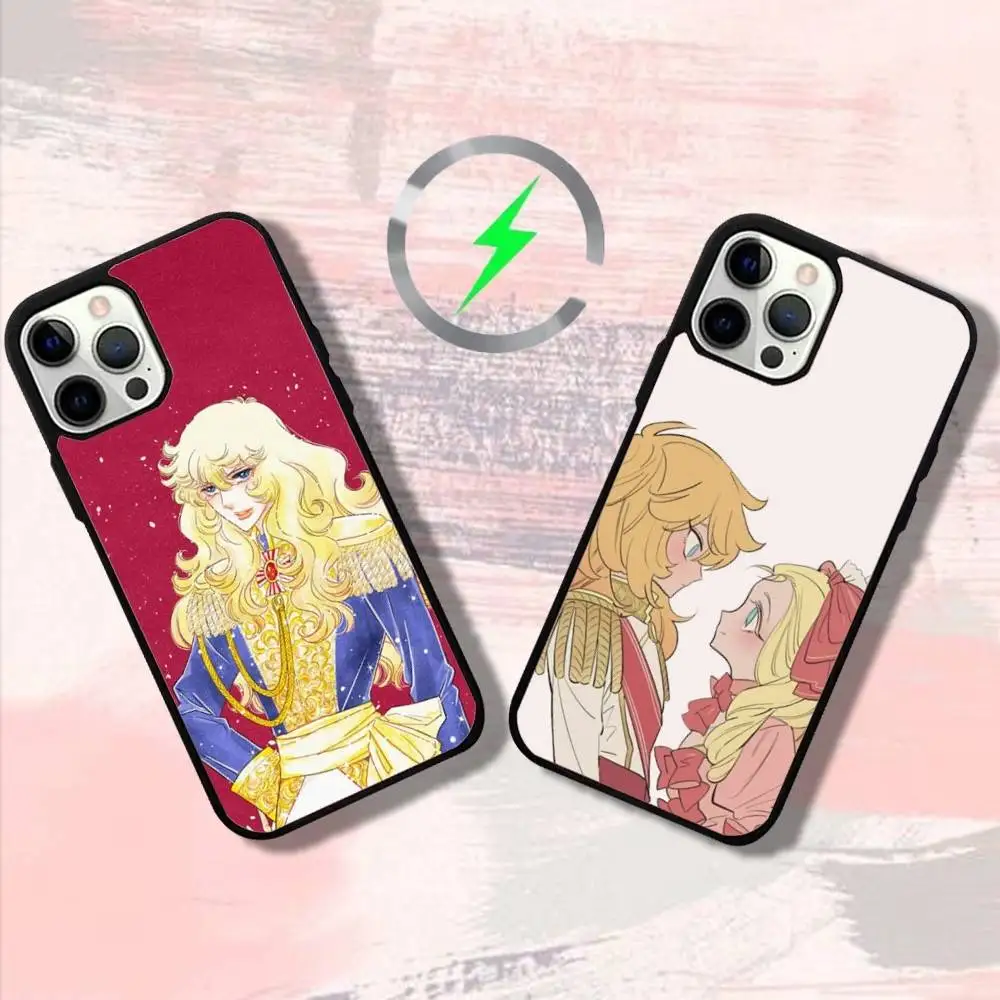 

Чехол для телефона R-Rose Ainme Of V-Versaille для iPhone17,16,15,14,13,12,11,Pro,Max,Plus,Mini,SE4,E с магнитной беспроводной зарядкой Magsafe