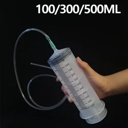 500ML Syringe Large Syringes Reusable Pump Measuring with Scale Syringe with Tube Pet Feeding Seringa Oil Glue Water Applicator