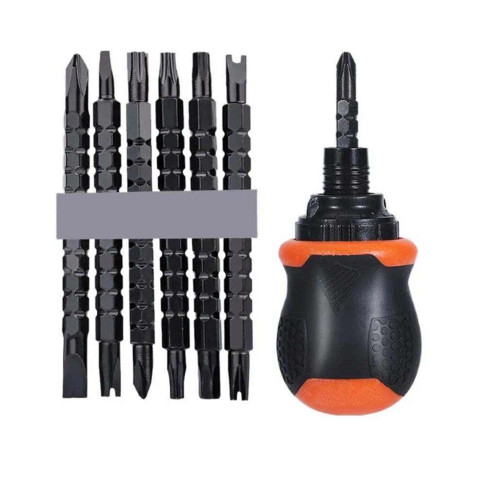 Creativity Chrome Vanadium Steel Ratchet Screwdriver Set 13 in 1 Double-head Screw Driver Bit Multifunctional Hand Tools Home