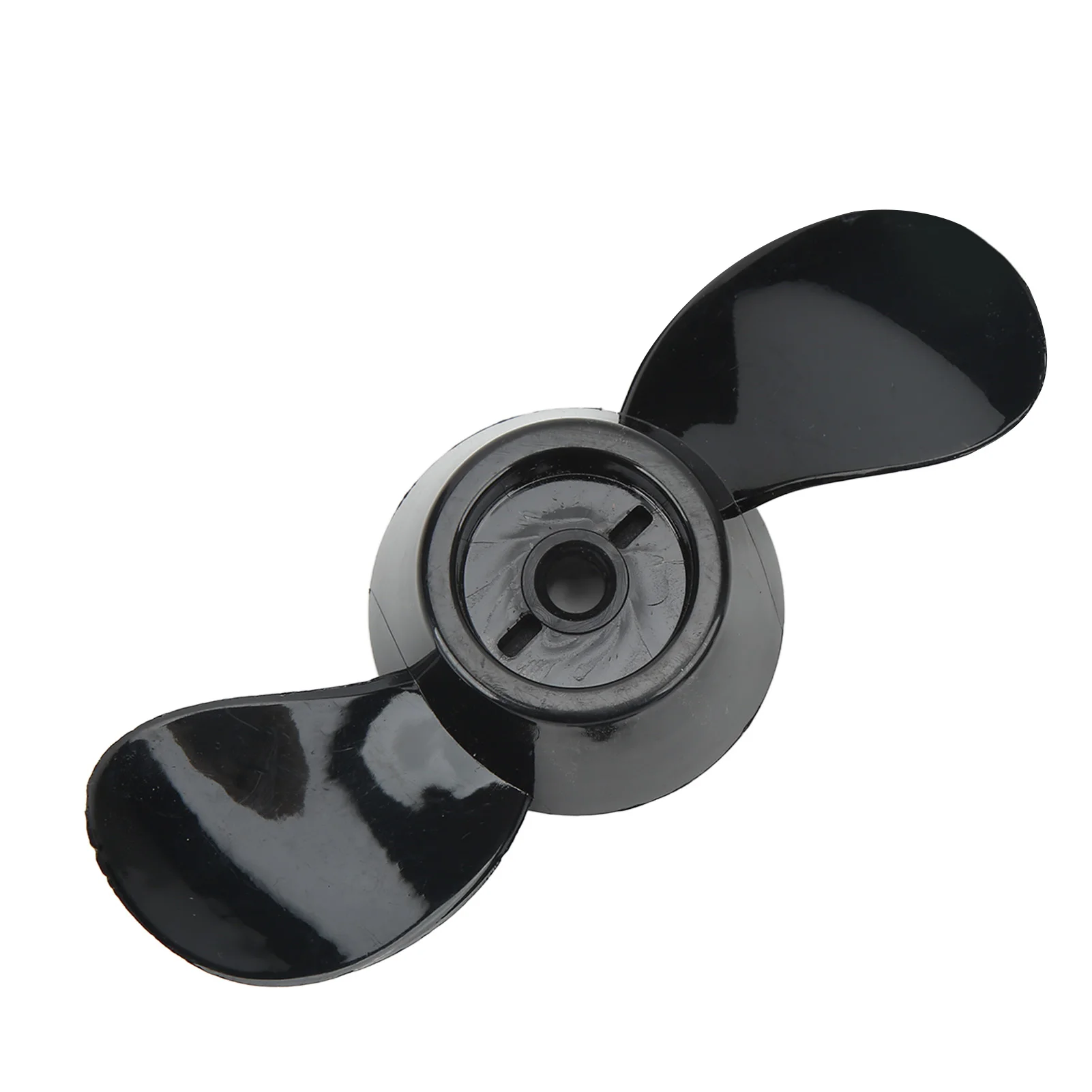 المروحة البلاستيكية السميكة 2 شفرة استبدال المروحة لمحركات 12 فولت 24 فولت المروحة البديلة السوداء