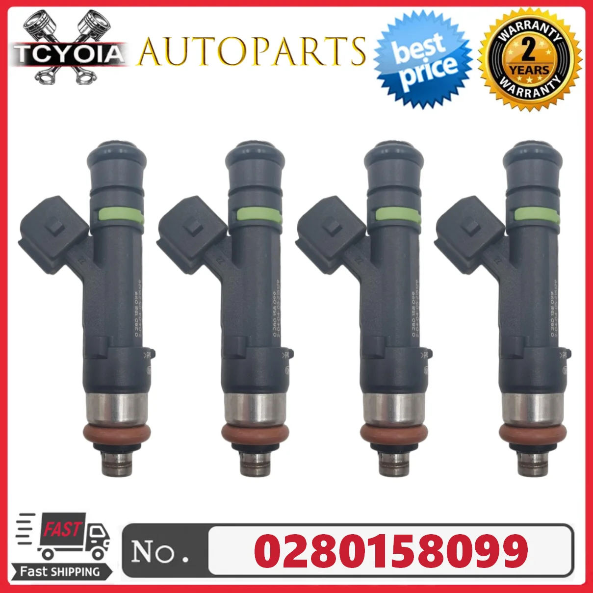 

4pcs/lot 0280158099 Fuel Injectors for Chevrolet Captiva 2.4L 2006- For Opel Antara 2.4