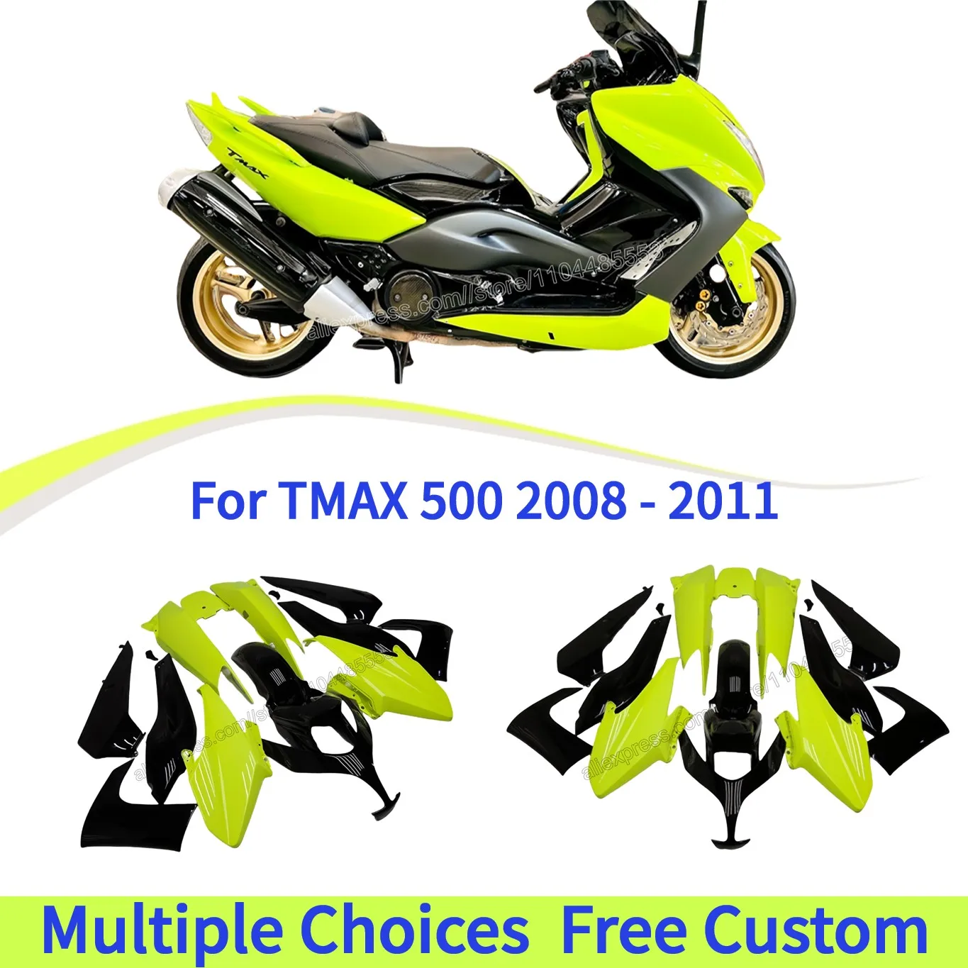 

Комплект обтекателя мотоцикла для Yamaha TMAX 500 2008-2011 Tmax 500 | Прочные формованные панели из АБС-пластика | Флуоресцентный