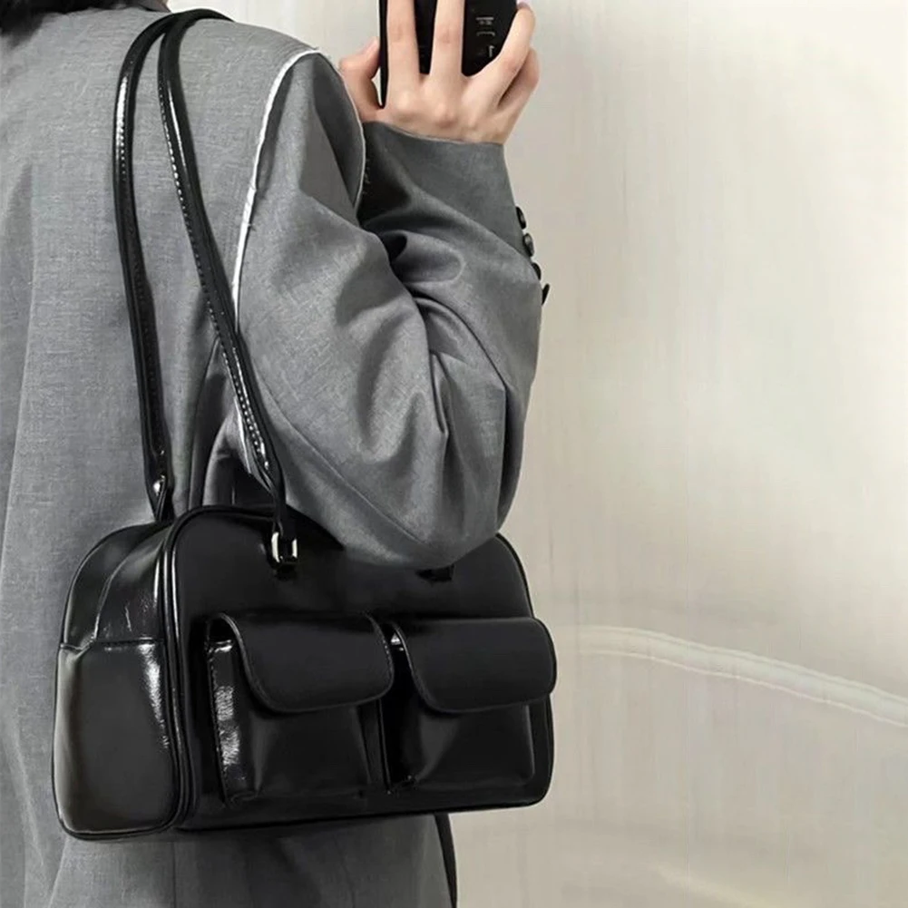 

Stylish Large Capacity Single Shoulder Underarm Bag Vintage College Style Commuter Bags Anti-Theft Waterproof For Travel Camping