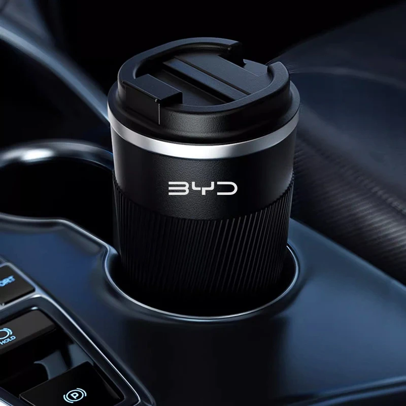 Car Coffee Mugs for BYD Song Pro QIn PLUS MAX Han EV Dolphin Durable Second Tang Dm Yuan Vacuum Flasks Thermos Bottle 510ml view 3
