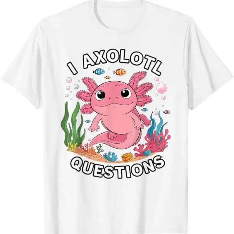 Funny Axolotl Questions Kawaii Axolotl Toddler Kids Girls T-Shirt