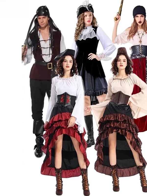 

Caribbean Pirate Theme loween Costume Par Outfit Ja Sparrow Role Play Dance Performance Cosplay Clothes Women's Faion
