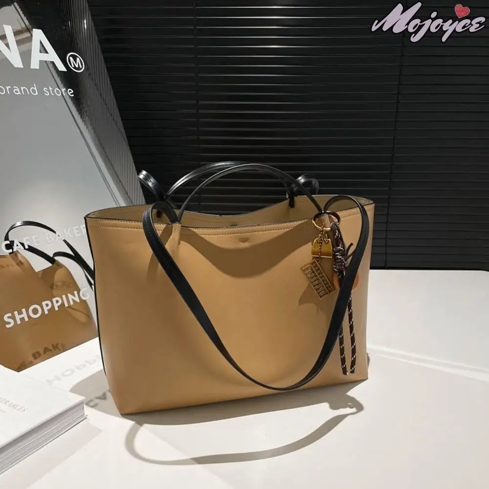

Large Capacity Tote Handbag PU Leather Shoulder Bag Vintage Top-Handle Bags Causal Bucket Bags Shopping Travel Underarm Pouch