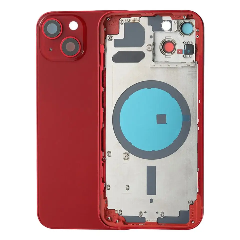 Rear Housing Assembly For iPhone 13 13mini With Battery Back Cover+Middle Chassis Frame+SIM Tray+Side Key Parts+Tools+Adhesive