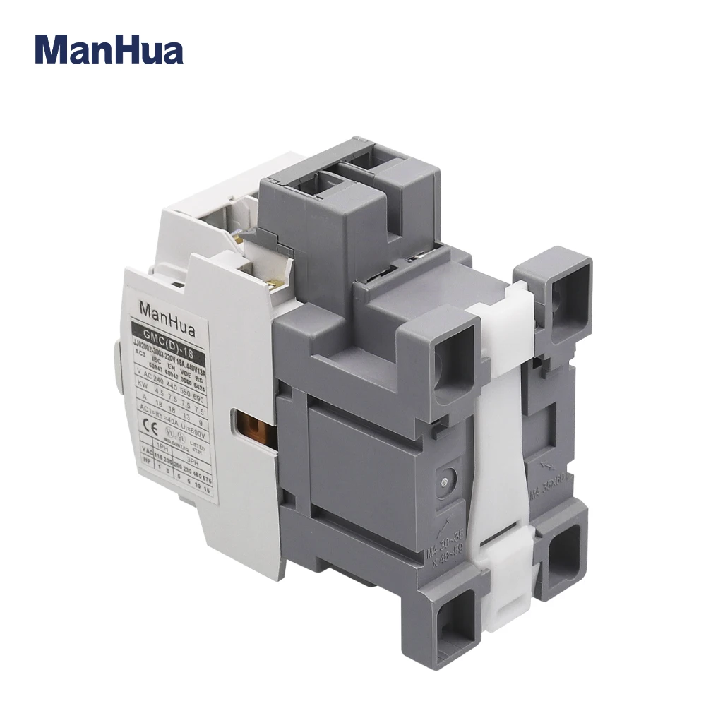 ManHua 3P GMC-18 220VAC 18A Electrical Magnetic Contactor Three Phase For Protect Home Improvement And Electrical Equipment