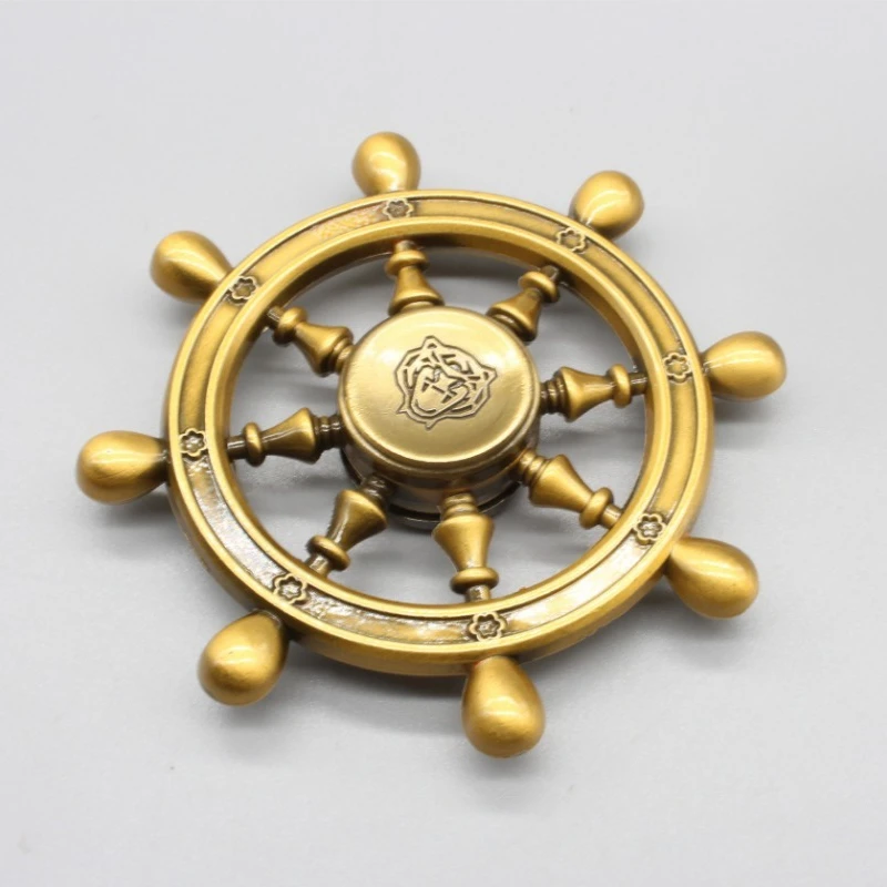 เรือโจรสลัดหางเสือ Mini Fidget Spinner Roller Hand Spinning Top Tip Gyro EDC โลหะบรรเทาความเครียดลดของเล่น Antistresse