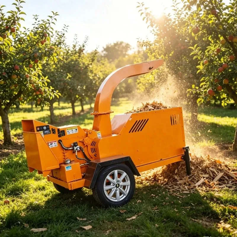 Low RPM High Torque Wood Shredder for Noise Sensitive Area Slow Speed for Community Green Space