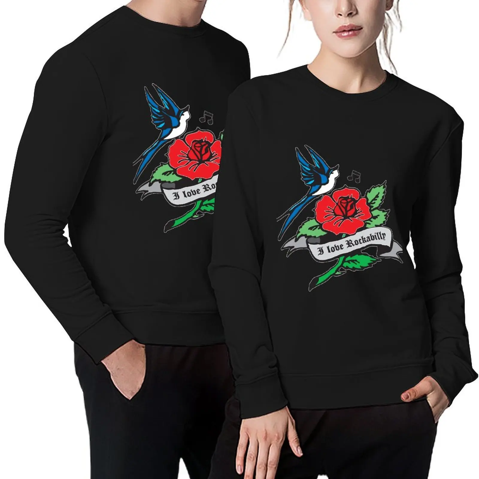 Rockabilly rouge chaud rétro tatouage pull hommes vêtements de créateurs style coréen vêtements survêtement hommes sweat pour hommes
