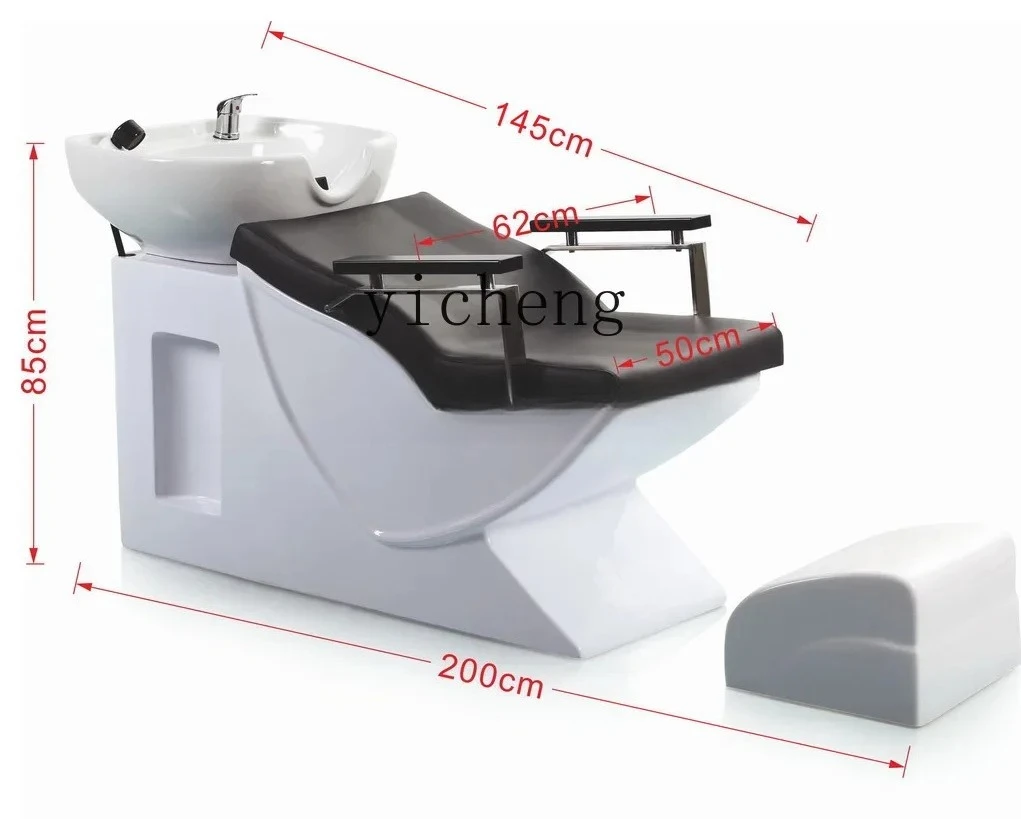 Z31- shampoo bed Barber shop punch bed, hair salon special hair bed, ceramic wash basin shampoo bed