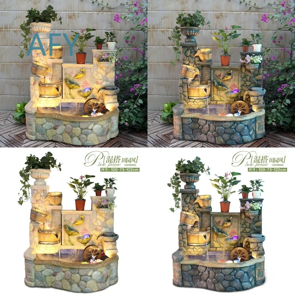 Premium Rockery Fountain for Outdoor Balcony Garden Decoration with Flowing Water Feature Fish Pond Landscape Tank