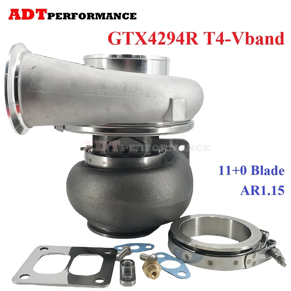 GTX4294R Performance Turbocharger for Garrett 800269-5001S Ball Bearing T4-Vband Billet Comp Wheel 11+0 Blade High Flow Turbine