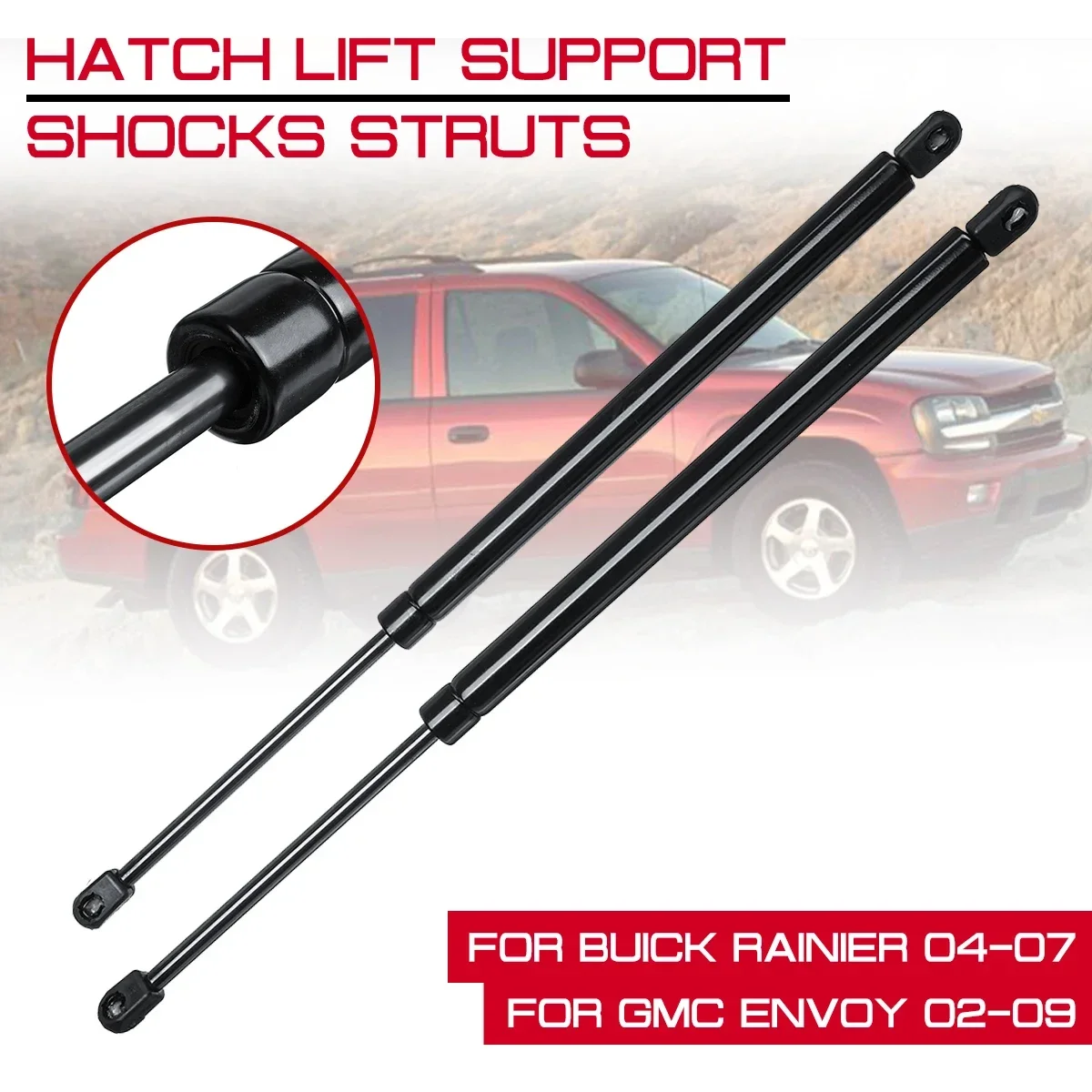 Car Rear Trunk Tailgate Boot Gas Spring Shock Lift Strut Struts Support Bar For Buick Rainier 04-07 For GMC Envoy 02-09