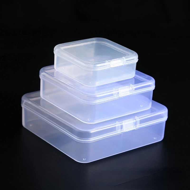 Mini Plastic Box Rectangular Box Translucent Box Packing Box Storage Box Dustproof Durable Strong Jewelry Storage Case Container