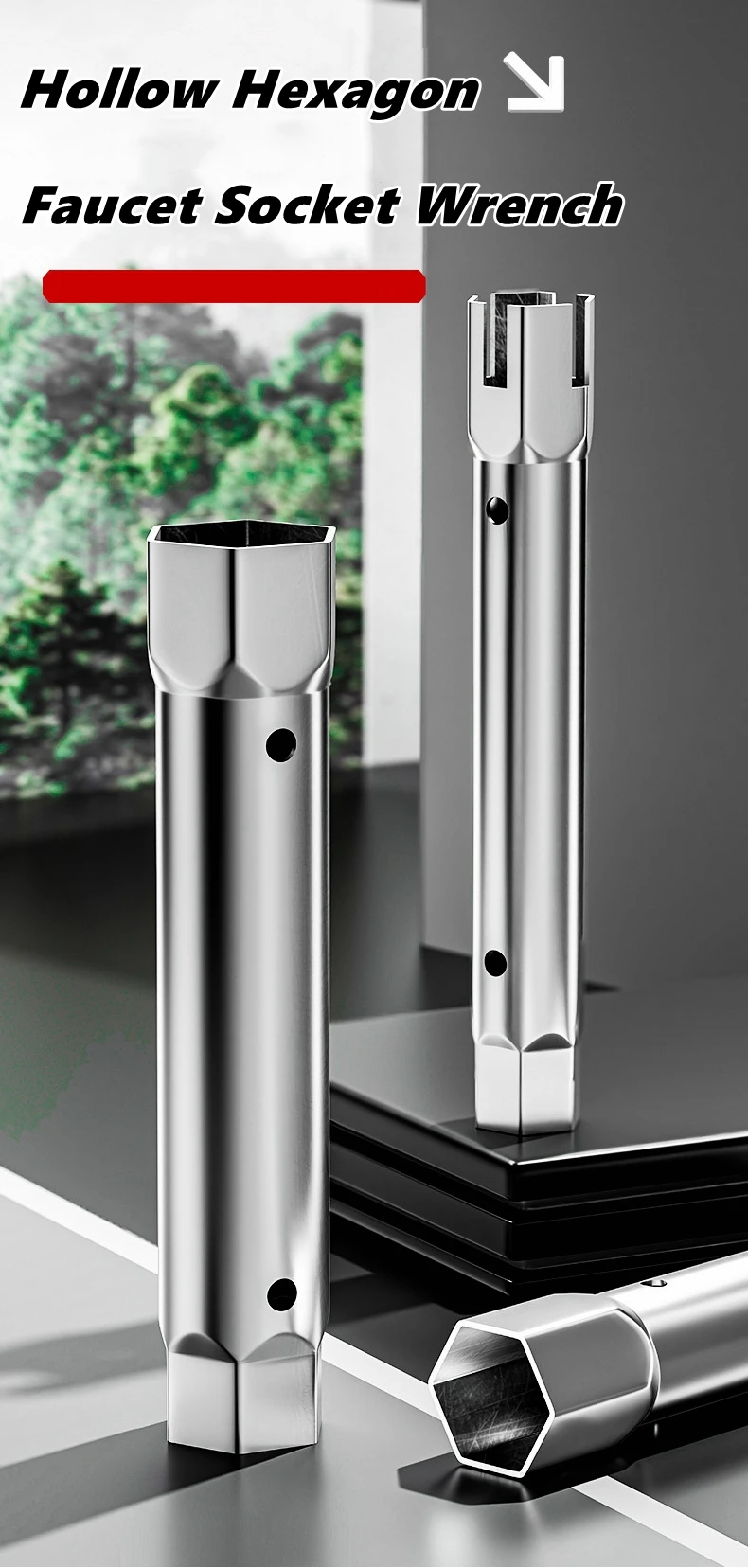 صنبور صمام مفتاح بانة سباك الأنود قضيب مآخذ وجع 23-27 مللي متر 34-40 مللي متر مزدوجة نهاية أنبوبي المفك الحنفية تركيب وجع