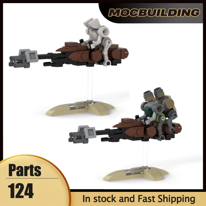 MOC Movie Series Space Battle Micro Speeder Bike Model Building Blocks DIY Assembly Bricks Creative Toys Children Boy Xmas Gifts