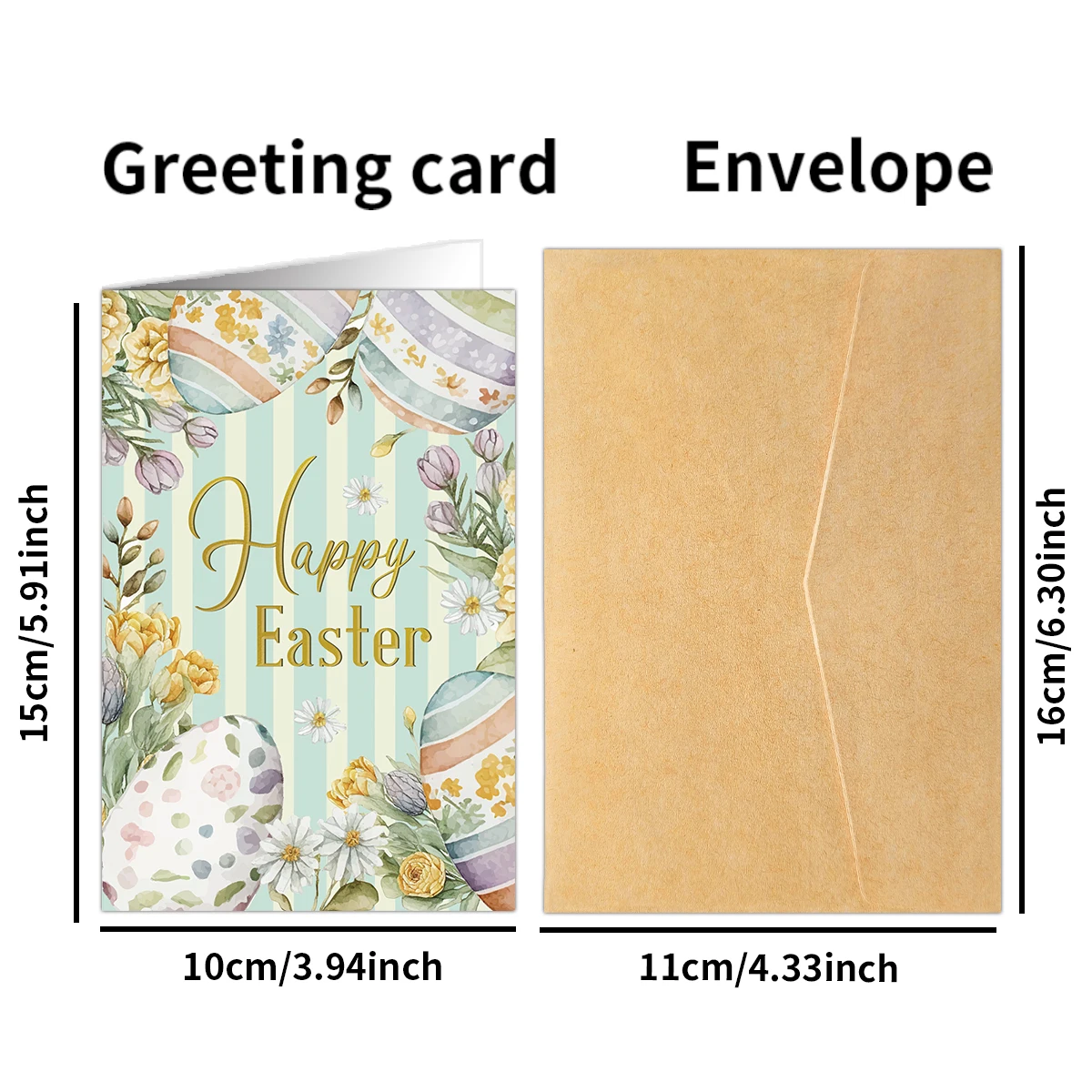 12개입 정교한 부활절 인사 카드와 봉투 - '행복한 - Home Decor Exchange 리뷰 및 가격