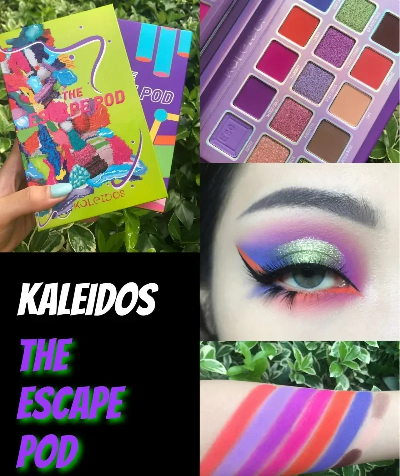 Kaleidos Escape Pod Collection 15Color Chameleon Eyeshadow Matte Shimmer Smooth Texture High Saturation Makeup