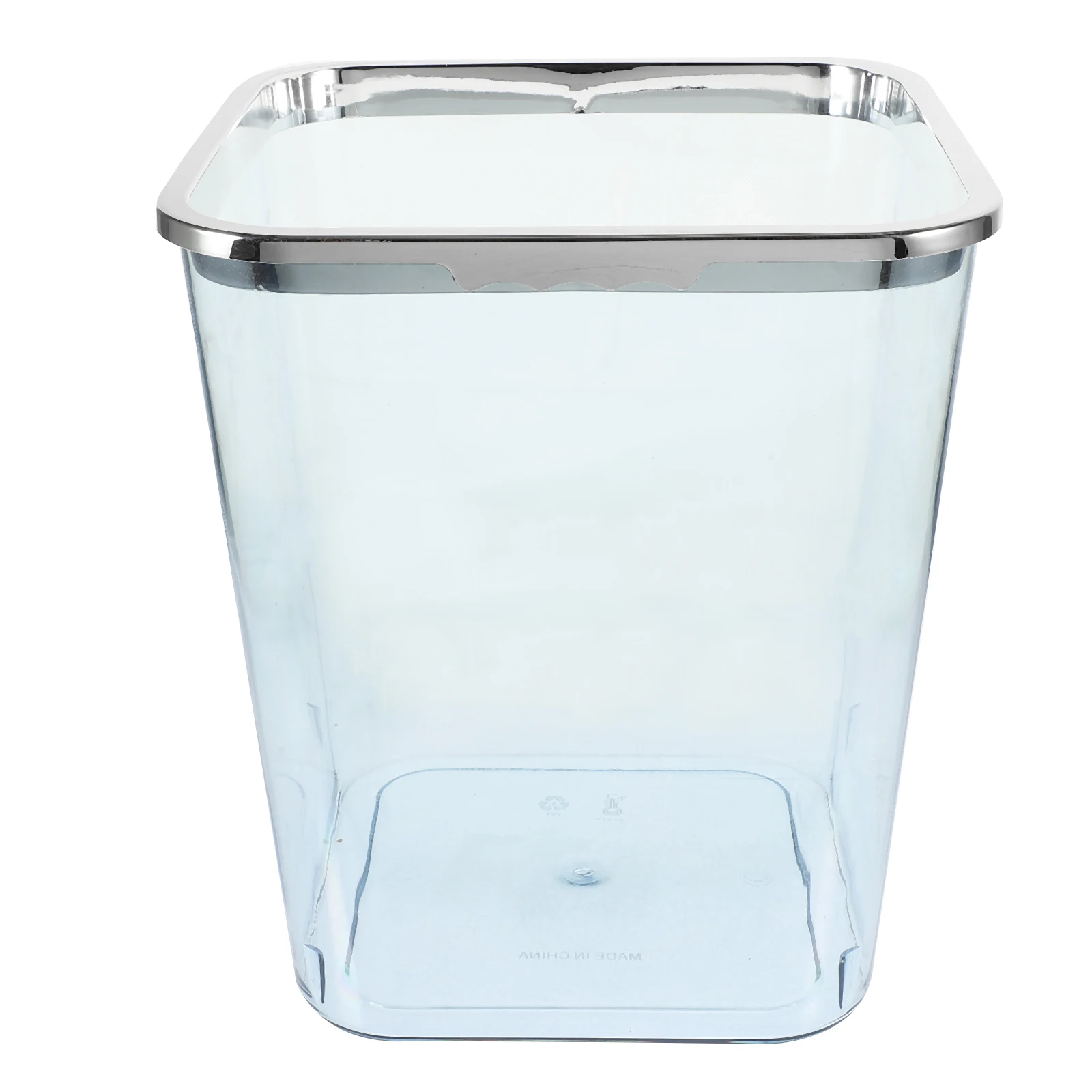 

Garbage Bin Electroplating Pressure Ring Trash Can Kitchen Desk Household Basket Office