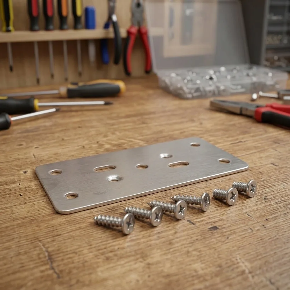 

Stainless Steel Hinge Cup Plate and Base Side Plate Kit for Cabinet Door Hinge Area Repair with Mounting Screws for Fit