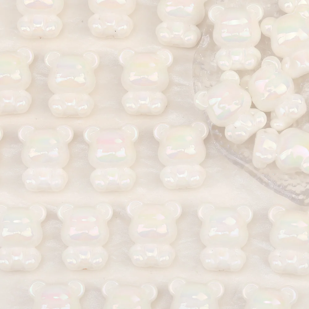 

Cordial Design 100Pcs 16*21MM Acrylic Bead/Bear Shape/Hand Made/Jewelry Findings & Components/Aurora Effect/DIY Bead Making