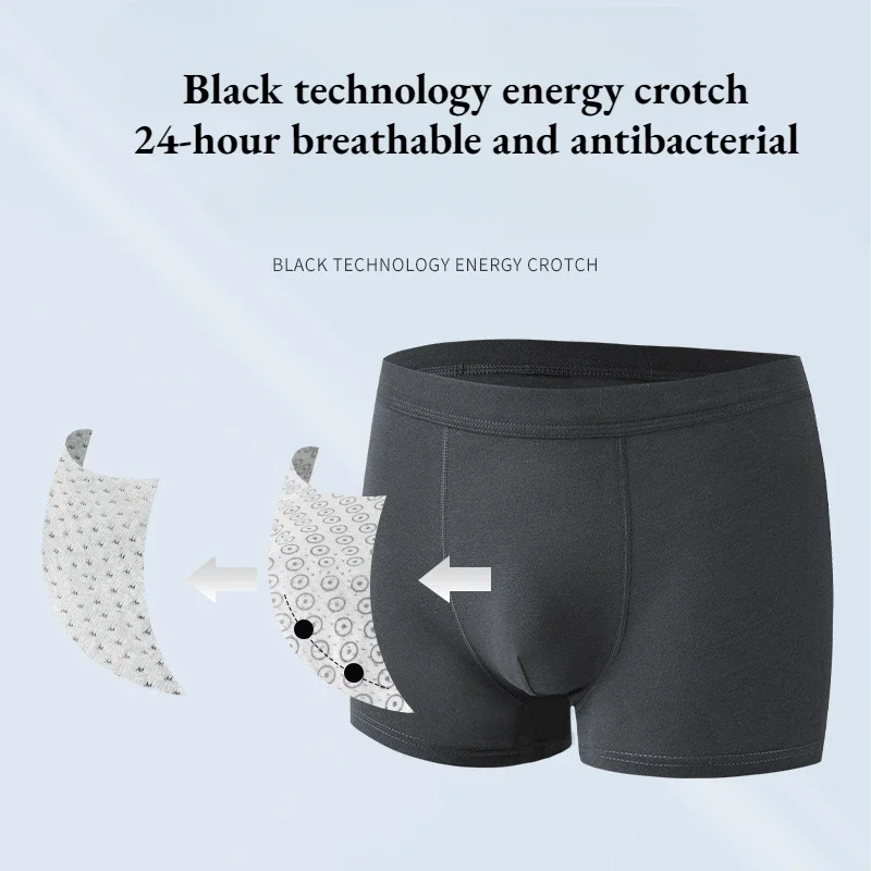 Men Breathable Underwear Penis Pouch Open Hole Boxer Sexy Comfortable Soft Underpant Lingerie Prolong Sex Time Improve Briefs