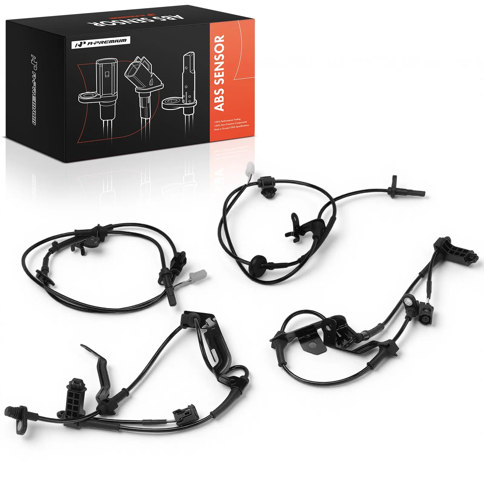 A-Premium 4Pcs Front & Rear Side(Driver & Passenger Side) ABS Wheel Speed Sensor for Mazda MX-5 Miata 2016-2019