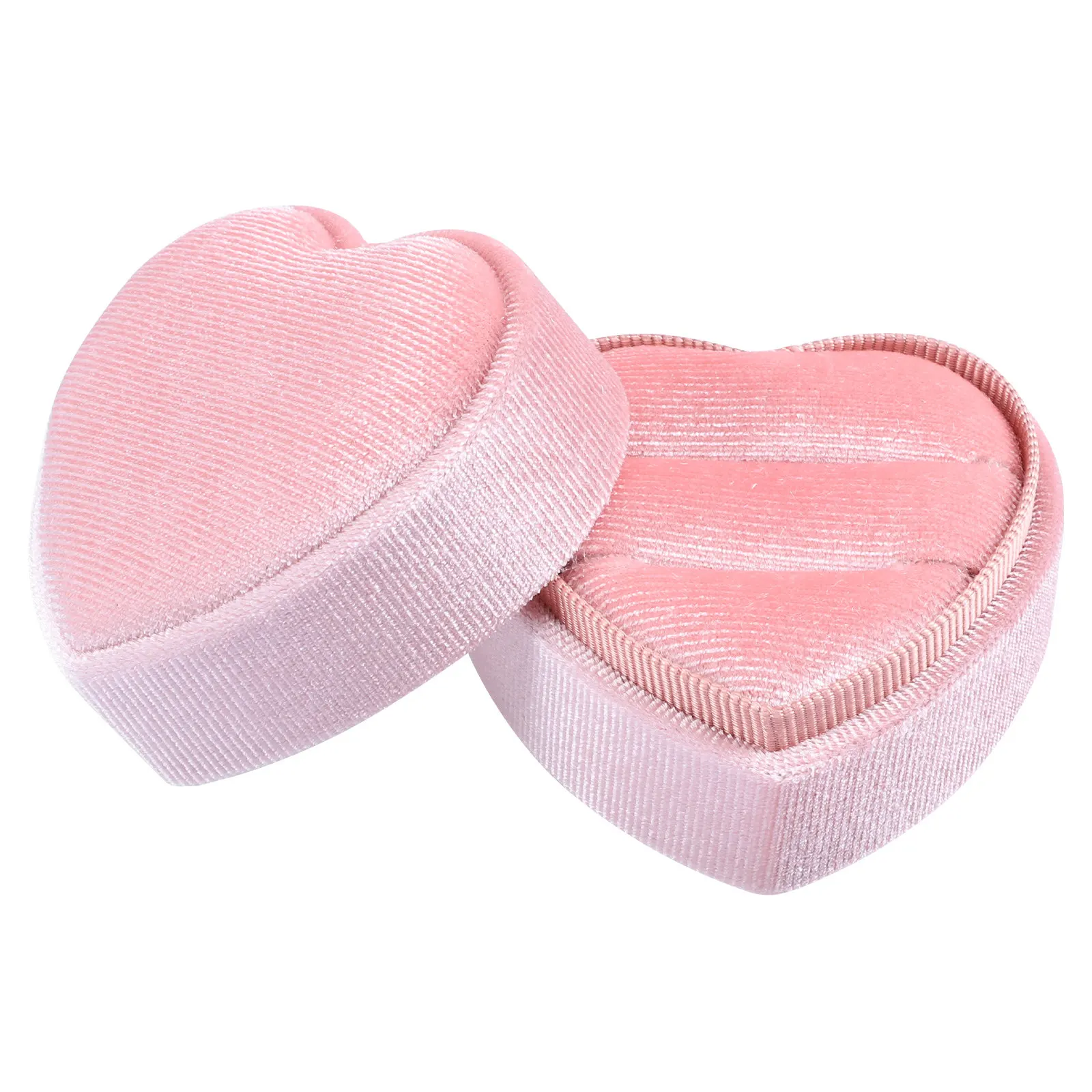 Stylish Heart Design Ring Box Luxury Jewelry Display Container for Engagement Rings Wedding Bands Anniversary Gifts Valentine