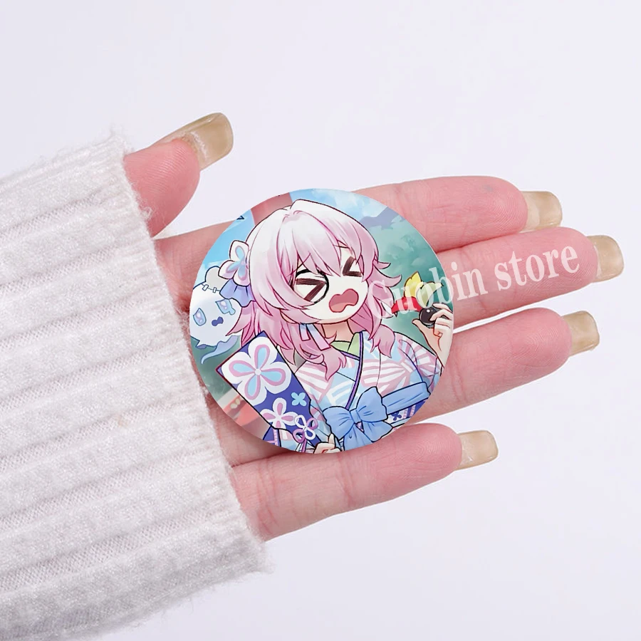 58mm New  Anime Game Honkai:Star Rail Character Button Pin Cute Boothill Fanart Brooch Badge for Gamer Collect Fans Gift