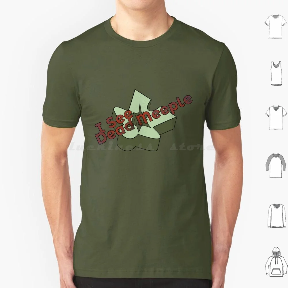 ICH Sehe Tote Meeple T Shirt Baumwolle Männer Frauen Diy Druck Carcassone Bord Spiele Boardgames Gaming Meeple Meeples Toten Meeple