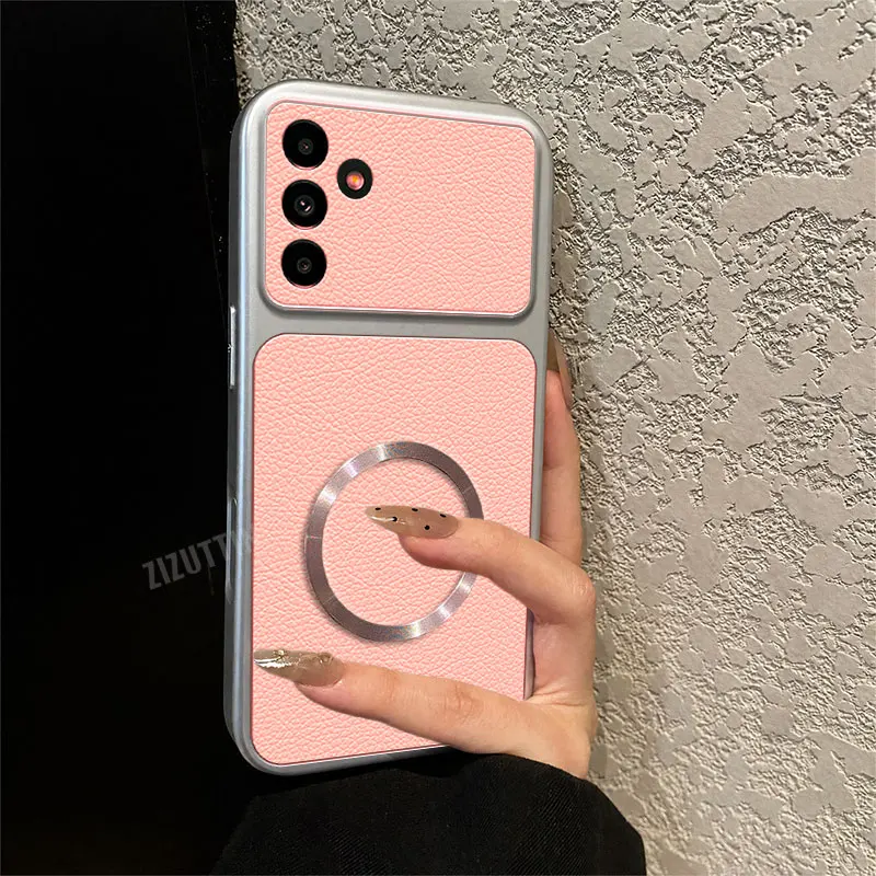 Atmospheric Leather Phone Magnetic Case On For Samsung Galaxy A20S A21S A22 A23 A24 A25 A26 A27 A31 A32 A33 A34 A35 A36 4G 5G