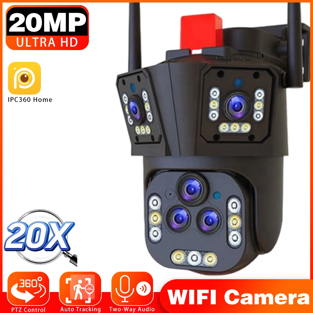 IPC360 Home Waterproof Outdoor Camera HD 20MP 20X ZOOM WiFi Camera Night Vision Two Way Intercom IP CCTV Human Motion Tracking