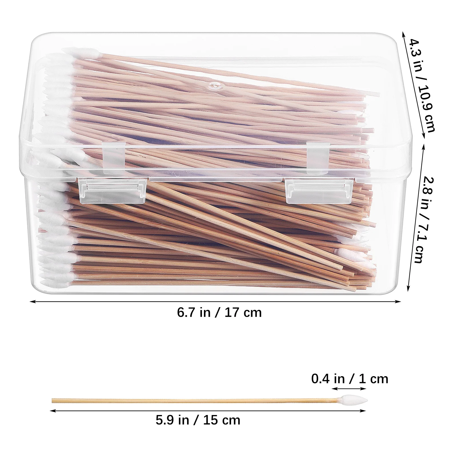 500pcs Precision Pointed Tip For Ear Cleaning Makeup Cleaning Swabs Navel Electronics Keyboard Earphone Tools