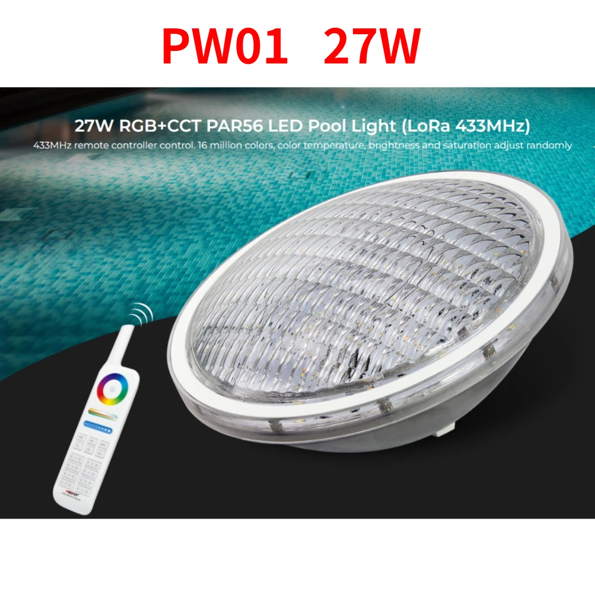 SAGE LU MEI Ac12v/dc12 ~ 24v miboxer led pool licht (433mhz) 18w/27w rgb cct ip68 unterwasser lampe rf control dimme für schwimmbad licht 5