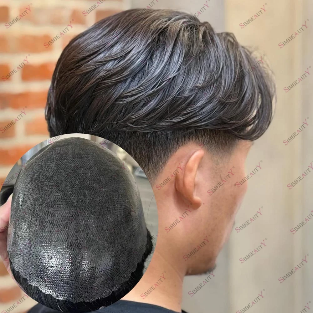 

Undetectable Natural Hairline Men's Skinlike PU Base Capillary Prosthesis Toupee Cheapest Easy Wear Durable 0.1mm Micro Skin Wig